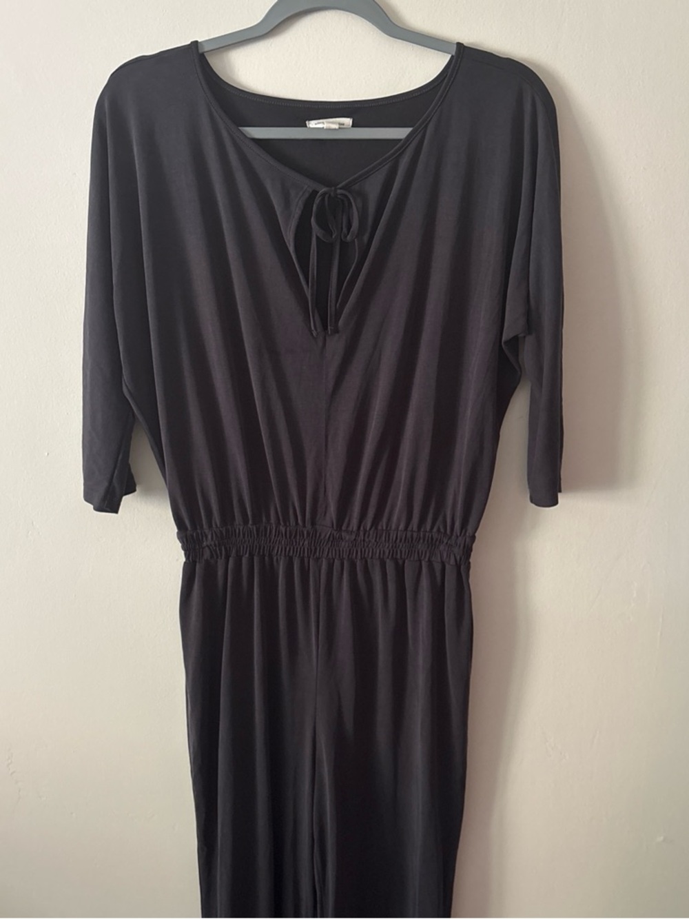 silence + noise Charcoal Tie-Front Top